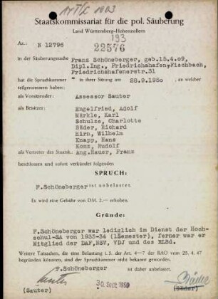 Schöneberger, Franz