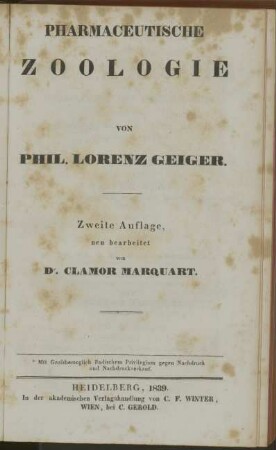 Pharmaceutische Zoologie