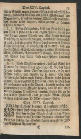 Das XXVI. Capitel. Alle Ungläubige kennen Christum nicht.