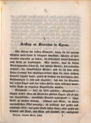 C. M. Wielands sämmtliche Werke. 22, Aristipp ; Bd. 1