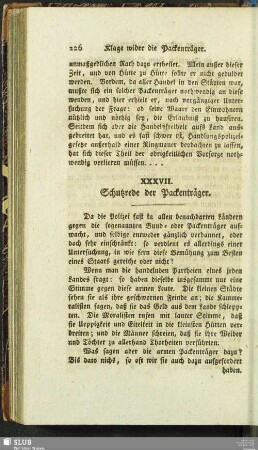 XXXVII. Schutzrede der Packenträger