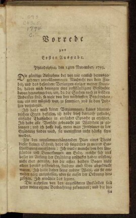 Vorrede zur Ersten Ausgabe. - Vorrede zur Vierten Ausgabe.