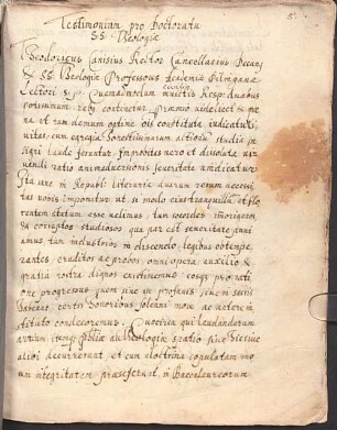 Liber testimoniorum - Studienbibliothek Dillingen XV 218