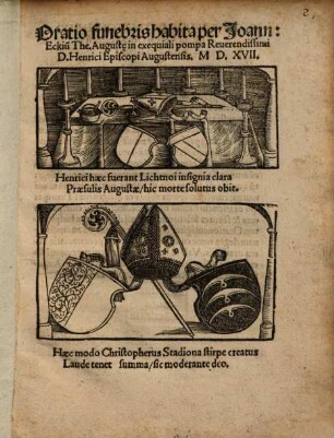 Oratio funebris ... in exequiali pompa Henrici ... ep. Augustens.
