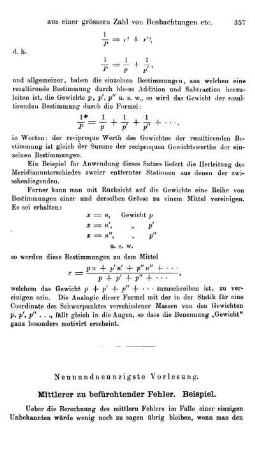 99. Mittlerer zu befürchtender Fehler. Beispiel.