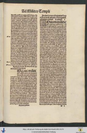 Sermo exhortatorius beati Bernardi abbatis Clarevallensis ad milites templi