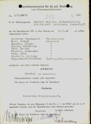 Reutter, Wilhelm