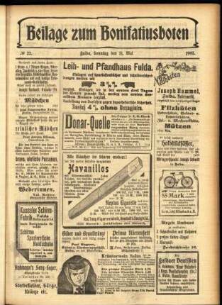 Zweite Ausgabe vom Sonntag, den 31. Mai 1903.