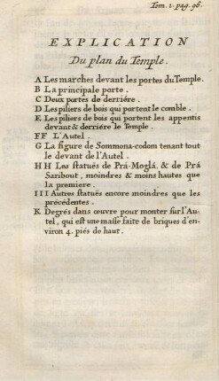 Explication du plan du temple