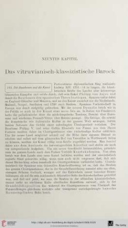 Neuntes Kapitel: Das vitruvianisch-klassizistische Barock