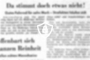 Da stimmt doch etwas nicht!