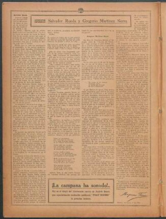 Salvador Rueda y Gregorio Martínez Sierra : Literatos españoles