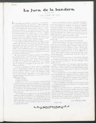 La jura de la bandera - 3 de junio de 1906