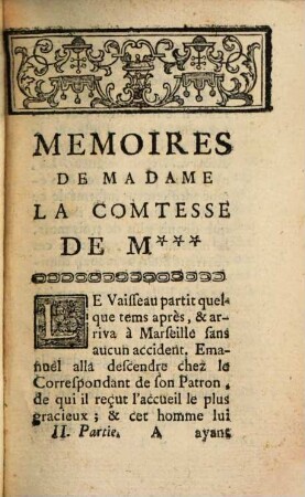 Les Memoires Et Avantures De La Comtesse de M***. 2