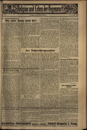 Dritte Ausgabe vom Sonntag, den 12. Juli 1936.