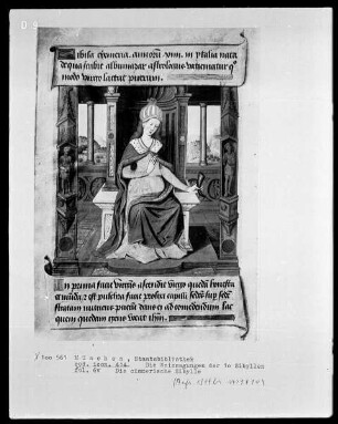 Die Weissagungen der elf(?) Sibyllen in ihren Beziehungen zur Bibel — Die cimmerische Sibylle, Folio 6verso