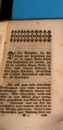 Die Irrthümer des Herrn Marmontel in dem politischen Roman Belisar : aus dem Französischen übersetzet