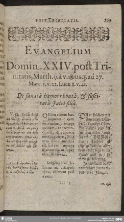 Evangelium Domin. XXIV. post Trinitatis