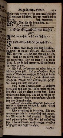 4. Bey Begräbnüssen junger Leute.