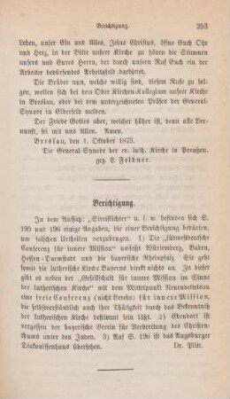 253 Berichtigung