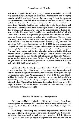 Rezensionen und Hinweise : Familien-, Personen- und Firmengeschichte