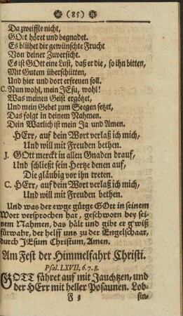 Am Fest der Himmelfahrt Christi.