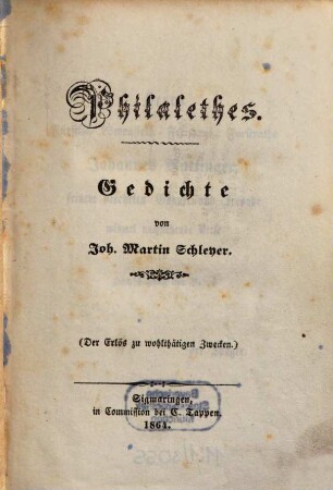 Philalethes : Gedichte