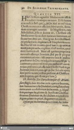Quaestio XVI. [An Chritus mediator secundum utramque naturam]