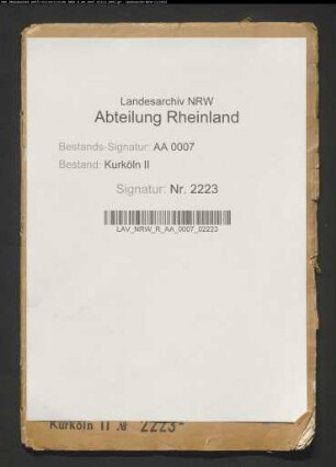 Schatz- und Rentregister des Amtes Hülchrath