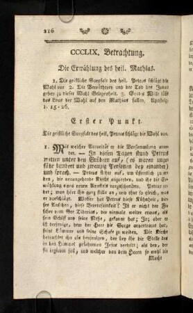 216-223, Des heiligen Mathias Erwaehlung.