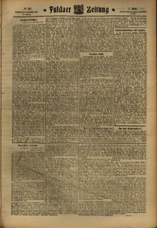 Zweite Ausgabe vom Samstag, den 10. September 1910.