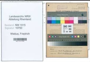 Entnazifizierung Friedrich Wiebus , geb. 10.03.1903 (Schneider)