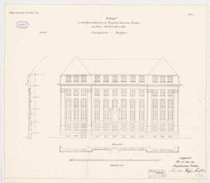 Eisenbahndirektion, Köln: N-Ansicht 1:100