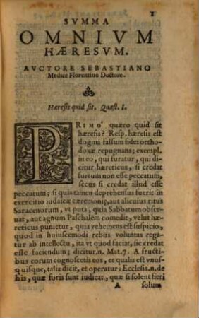 Summa omnium haeresum et catalogus schismaticorum, haereticorum et idolatrarum