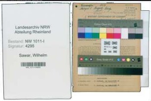 Entnazifizierung Wilhelm Sawar , geb. 07.05.1906 (Bauunternehmer)