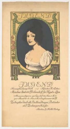 Plakat: Jugend - Wochenschrift für Kunst und Leben