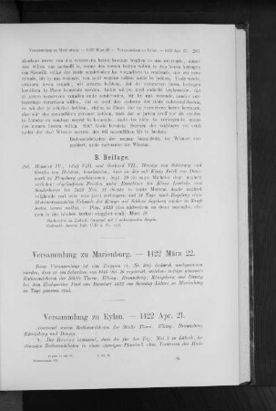 Versammlung zu Eylau. - 1422 Apr. 21.