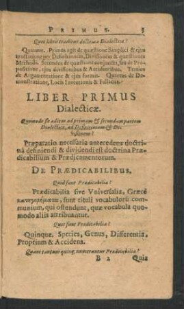 Liber Primus Dialecticae.