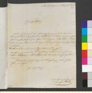 Brief von Kalb, Leonhard an Goethe, Johann Wolfgang von