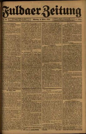 Ausgabe vom Montag, den 08. März 1920.