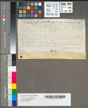 Freibrief in betref des Erbes Nordhoff [Kirchspiel Gimbte].