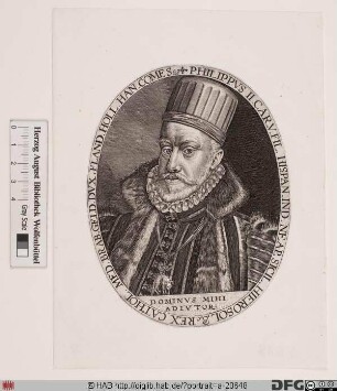 Bildnis Philipp (Felipe) II., König von Spanien (reg. 1556-98)