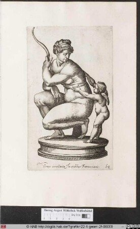 Statue der Venus mit Amor.