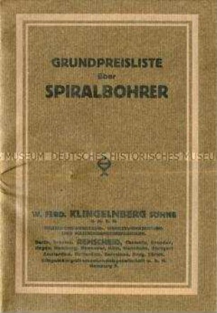 Katalog über Spiralbohrer