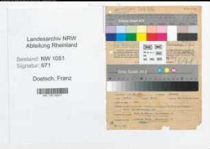 Entnazifizierung Franz Doetsch , geb. 03.05.1913 (Bahnwart)