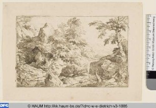 Der Wasserfall zwischen den Felsen