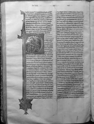 Vincentius Bellovacensis speculum naturae / Speculum maius / Speculum naturale — Initial P mit Gelehrtem auf einem Stuhl, Folio fol. 161 v
