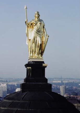 Saxonia : Dresden, Ständehaus, Figur der Saxonia als Bekrönung der Turmhaube