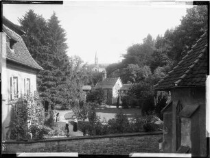 Kloster Lichtental Klostergebäude (Einsiedlerkapelle) und Gartenanlage Ansicht nach Südosten