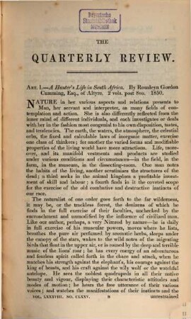 The quarterly review. 88 = No. 175 - 176. 1850/51 (1851)